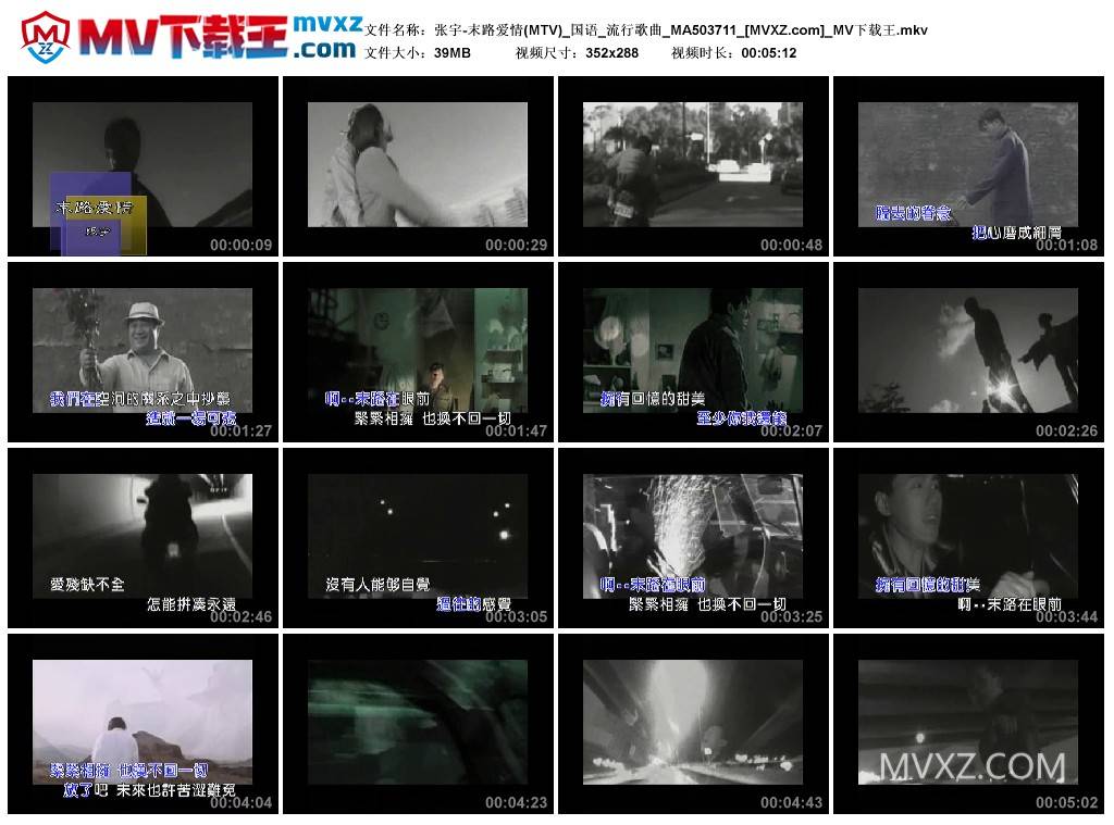 张宇-末路爱情(MTV)_国语_流行歌曲_MA503711